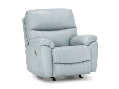 Cabot Power Rocker Recliner with Integrated USB Port in Bison Aqua