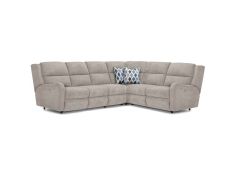 Theory 4 Piece Power Reclining Sectional with Power Headrest in Bravado Birch