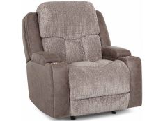 Denali Power Rocker Recliner with Power Headrest and Storage in Euphoria Smoke and Boswell Dove