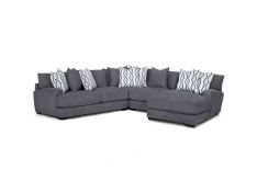 Journey 4 Piece Sectional with Right Arm Facing Chaise in Merriville Graphite