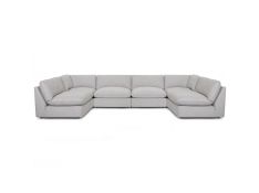 Boston 6 Piece Modular Sectional in Oakbrook Marble
