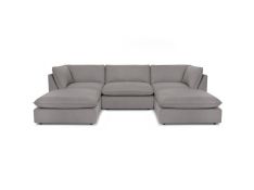 Boston 5 Piece Modular Sectional in Dream Slate