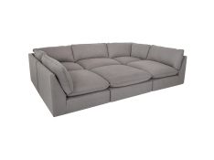 Boston 6 Piece Modular Sectional in Dream Slate