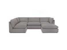 Boston 5 Piece Modular Sectional Sofa in Dream Slate