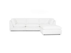 Boston 4 Piece Modular Sectional in Dream Pearl