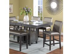 Bankston Counter Height Dining Set in Zinc