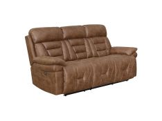 Brock Dual Power Reclining Sofa in Cinnamon