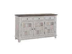 River Place Accent Server in Riverstone White and Tobacco