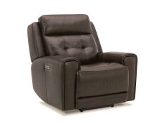 Carrington Triple Power Swivel Glider Recliner in Dark Brown