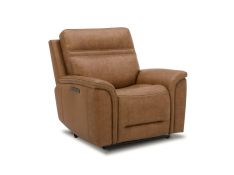 Cooper Triple Power Swivel Glider Recliner in Camel