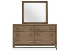 Lindon Landscape Mirror in Belgian Wheat