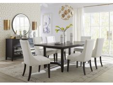 Camden Extendable Trestle Dining Table in Black Domino