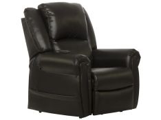 Cosset Power Lift Lay Flat Recliner with Power Headrest Heat and Massage in Espresso