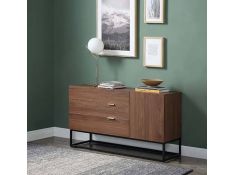 Walden Console Table in Walnut and Black