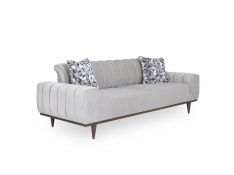 Balboa Sofa in Gray and Warm Walnut