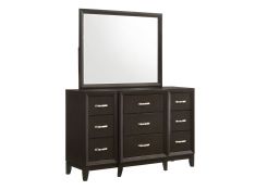 Beaumont Dresser and Mirror in Merlot