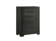 Allan 5 Drawer Chest in Black