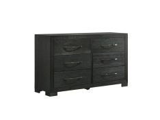 Allan 6 Drawer Dresser in Black