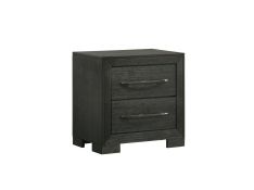 Allan 2 Drawer Nightstand in Black