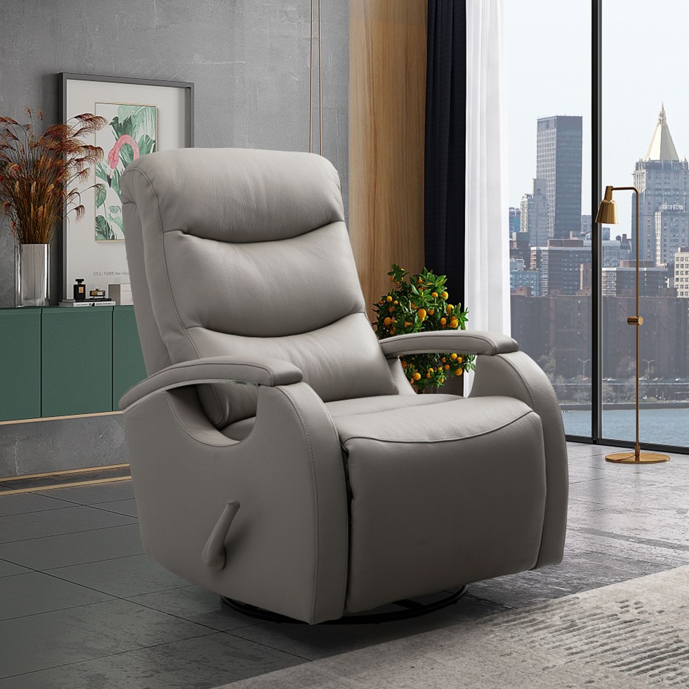 Fallon Swivel Glider Recliner In Gable Dove