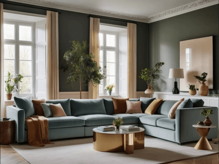 how to arrange two sofas in a living room