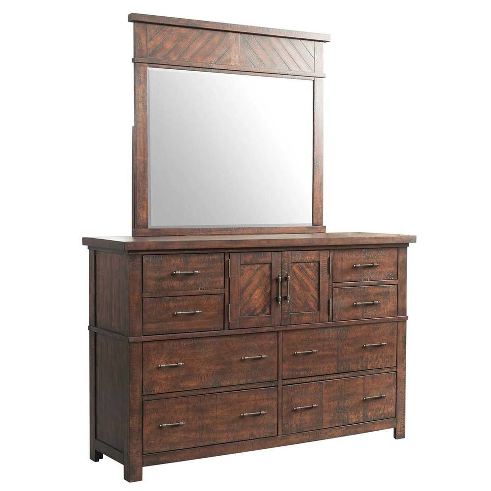 Jax Dresser With Mirror -  Elements International - Local Furniture Outlet