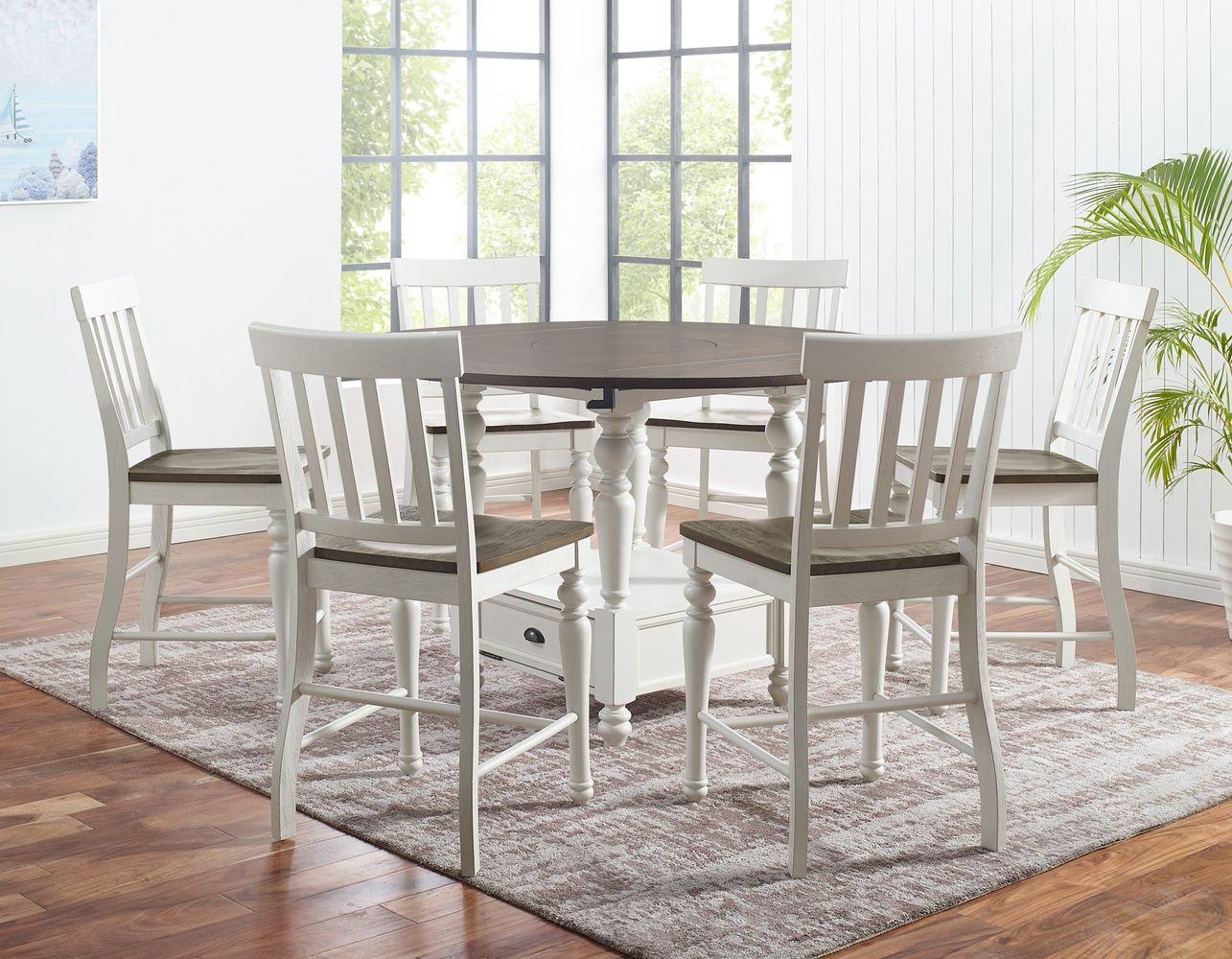 Joanna Drop Leaf Counter Room Set  - Local Furniture Outlet